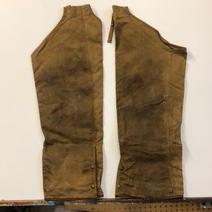 Filson tin cloth chaps